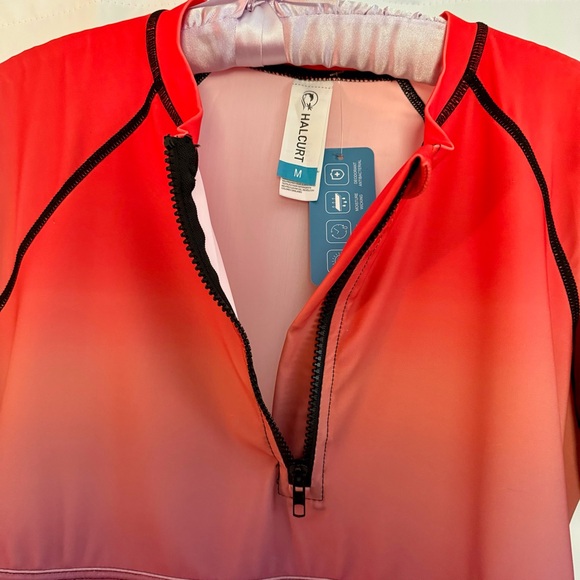 HALCURT Rash Guard Swim Top Medium Multi Color - Picture 5 of 15